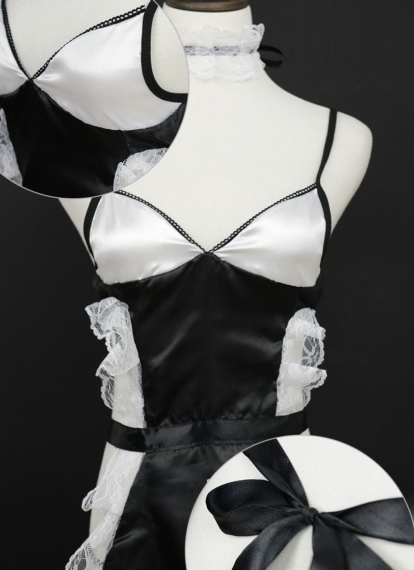 Ladies Sexy Lingerie French Maid 3 Pce Outfit Hostess Beer Wench Allo Allo 8-12