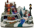 Choice of 3 LED Light Animated Village Christmas Carousel 24cm Wide 3 Turntables