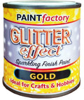 Gold Sparkling Finish Glitter Effect Decorative Brush Paint Arts Crafts 125ml