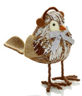 Choice of 2 Designs Cute Festive Robins with Earmuffs 18cm Tall Freestanding