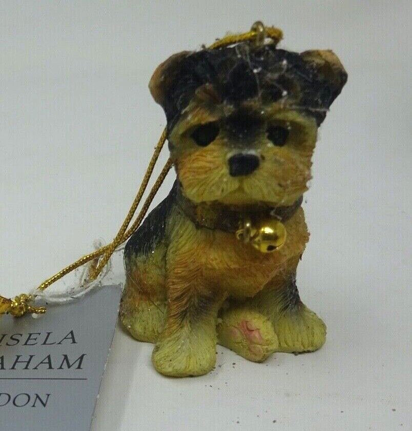 Choice of 2 Resin Dog Hanging Christmas Yorkshire Terrier or Dalmation Puppy