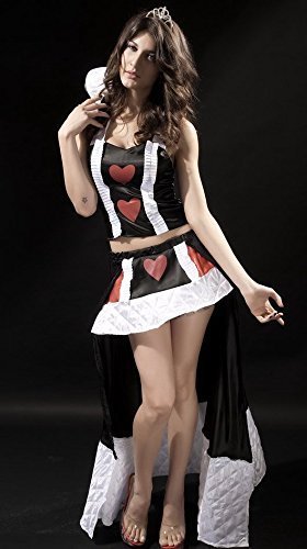 Ladies Sexy Queen of Cards/Hearts Quality Costume 2 Piece Size 10-12 Top & Skirt