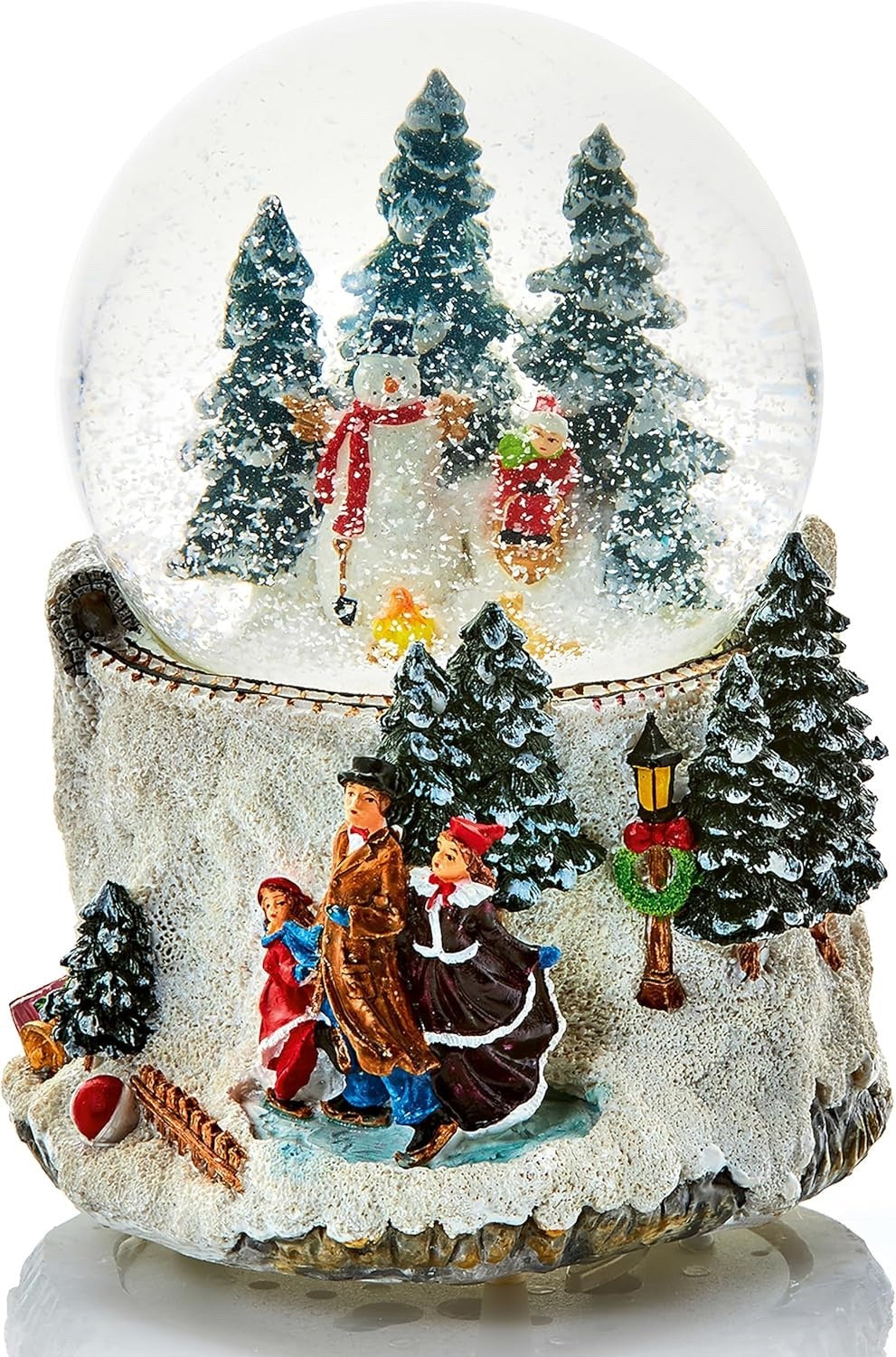 Musical Snow Globe Water Ball Plays We Wish You a Merry Christmas 16cm Snowman