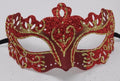 SPARKLING RED WHITE & GOLD SIDE FEATHER VENETIAN MASQUERADE PARTY BALL EYE MASK