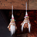 Mr & Mrs Gingerbread Gonk Nordic Gnome Hanging Christmas Decoration 20cm ex Loop