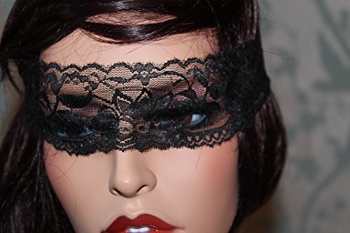 Black Sexy Lace Mask/Veil Blindfold Catwoman Bondage Night Club Belly Dance