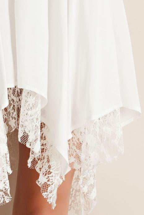 Ladies Ivory/Cream Chiffon & Lace Beach Dress Bikini Cover Up Sarong Size 10-14