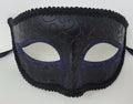 BLACK & BLUE QUALITY MENS OR LADIES VENETIAN MASQUERADE PARTY BALL EYE MASK