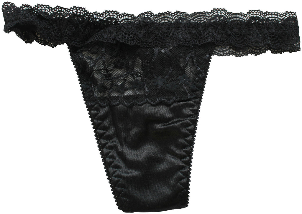 Choice of 6 Colours Beautiful Sexy Ladies Panties Briefs Thong Satin & Lace 8-10