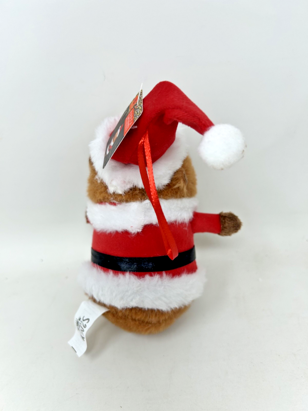 Hanging Super Soft Christmas Decoration Plush Santa Capybara  20cm Tall with Hat