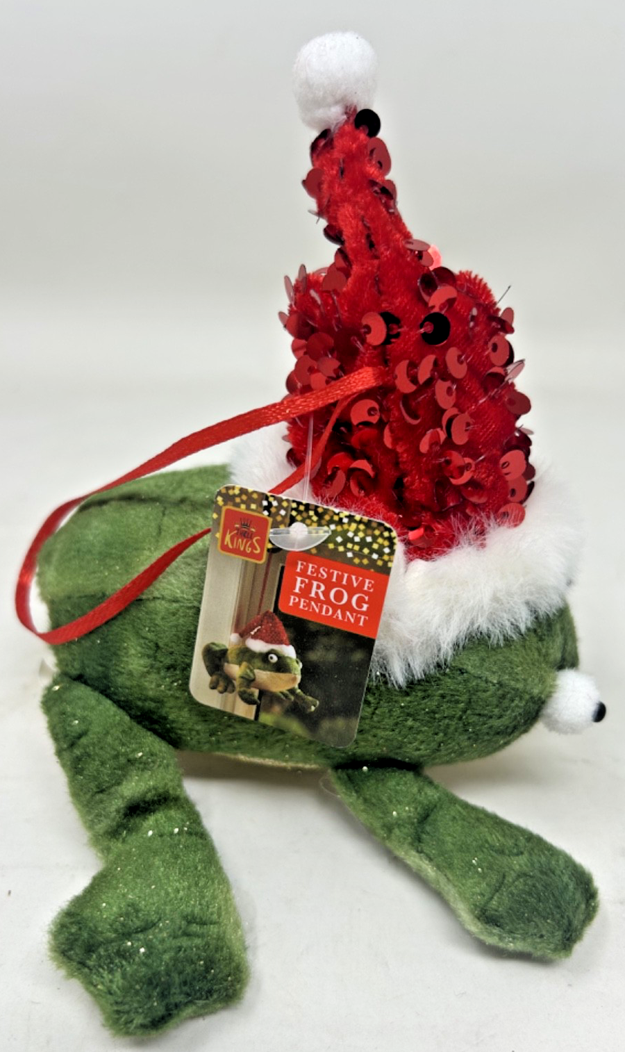 Cute  Festive Frog Hanging Pendant 14cm Tall Christmas Ornament Decoration Tree