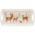 Forest Family Woodland Deer Scene Christmas Gift Scene Melamine Tray 41x21x3cm