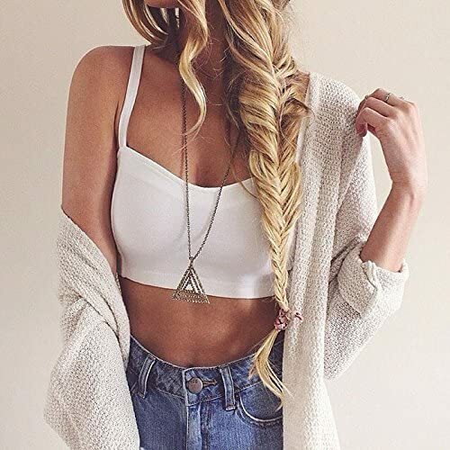 Black or Ivory Feature Stylish Back Straps Summer Beach Crop Cropped Top 8-10