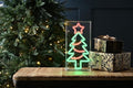 30cm Neon Flex Christmas Tree Sign – Green and Red LED Xmas Light Decoration