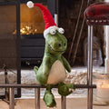 Large Soft Cute Plush Festive 'Tyrone Rex' Dinosaur Approx 45cm Christmas Hat