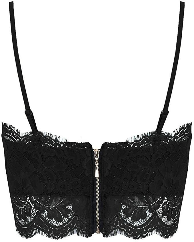 Choice 3 Colours Summer Beach Crop/Cropped Vest Top Eyelash Scalloped Lace 10-12