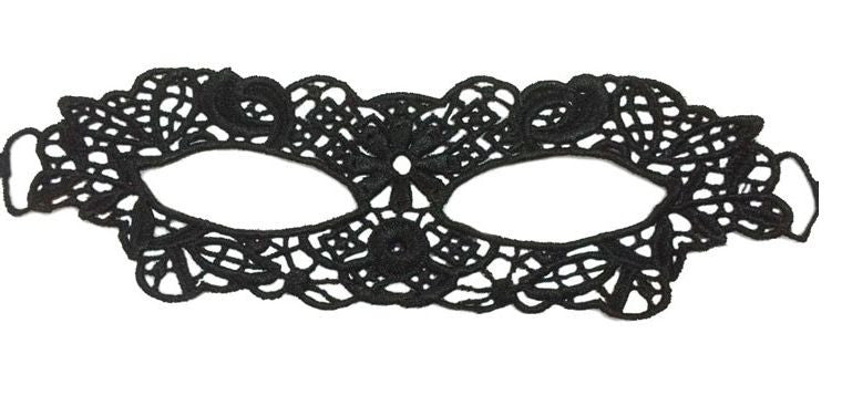 Ladies Lingerie Black Lace Babydoll Teddy Body with Lace Eye Mask Size 8 - 12