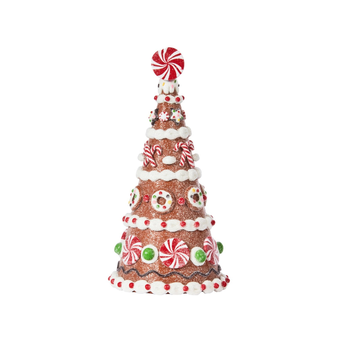 Gingerbread Candy Tree Handpainted 26cm Fully Decorated Table Top Decoration