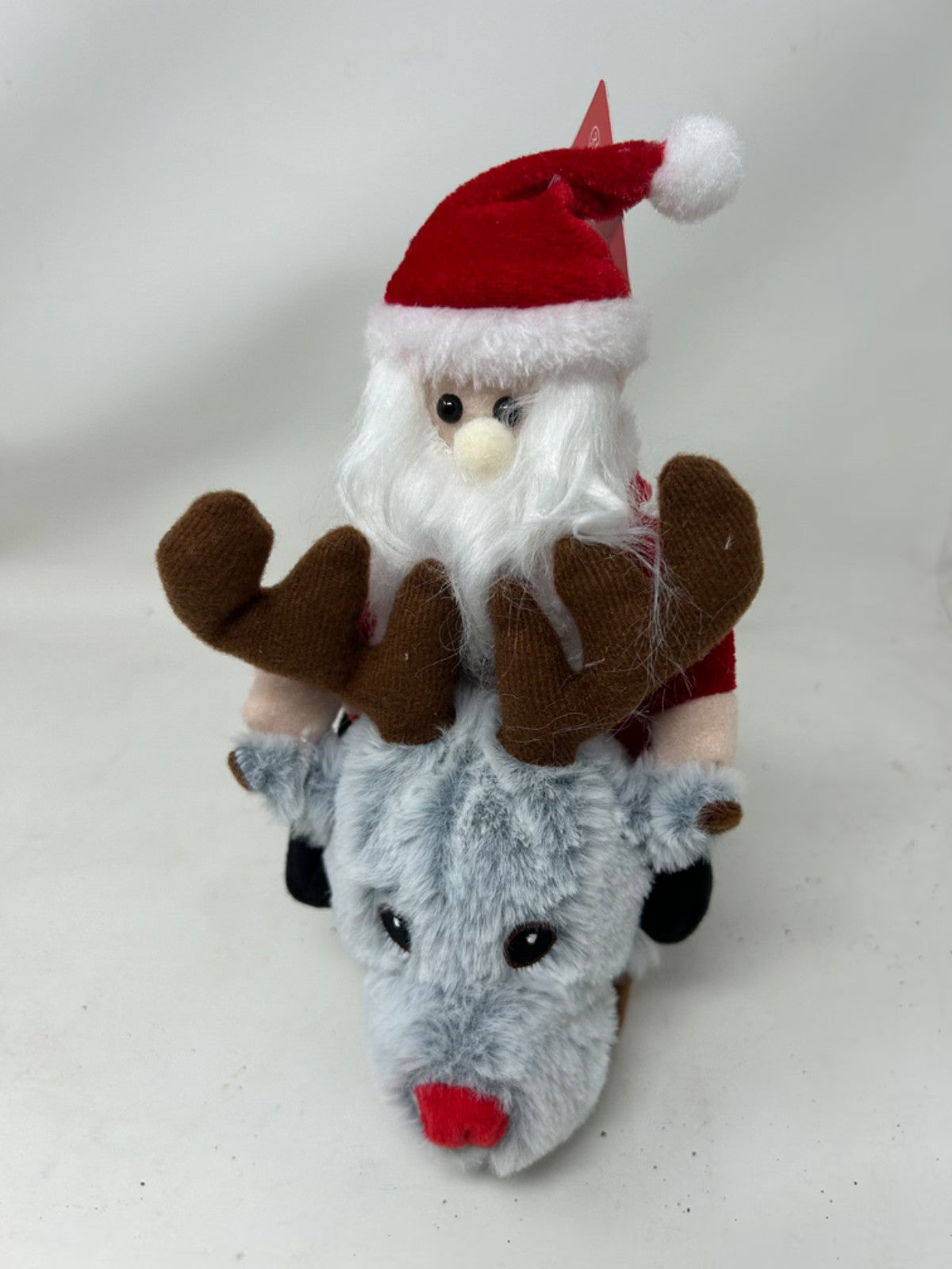 Choice of 2 22cm Tall Animated Musical Santa on Rudolph the Red Nose Reindeer