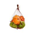 A Net of 7 Pumpkins Halloween Decoration Each is 7cm Wide - 2 x Green 5 x Orange