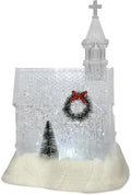 23cm Clear Acrylic LED Light Up Swirling Glitter Church Tabletop Decoration