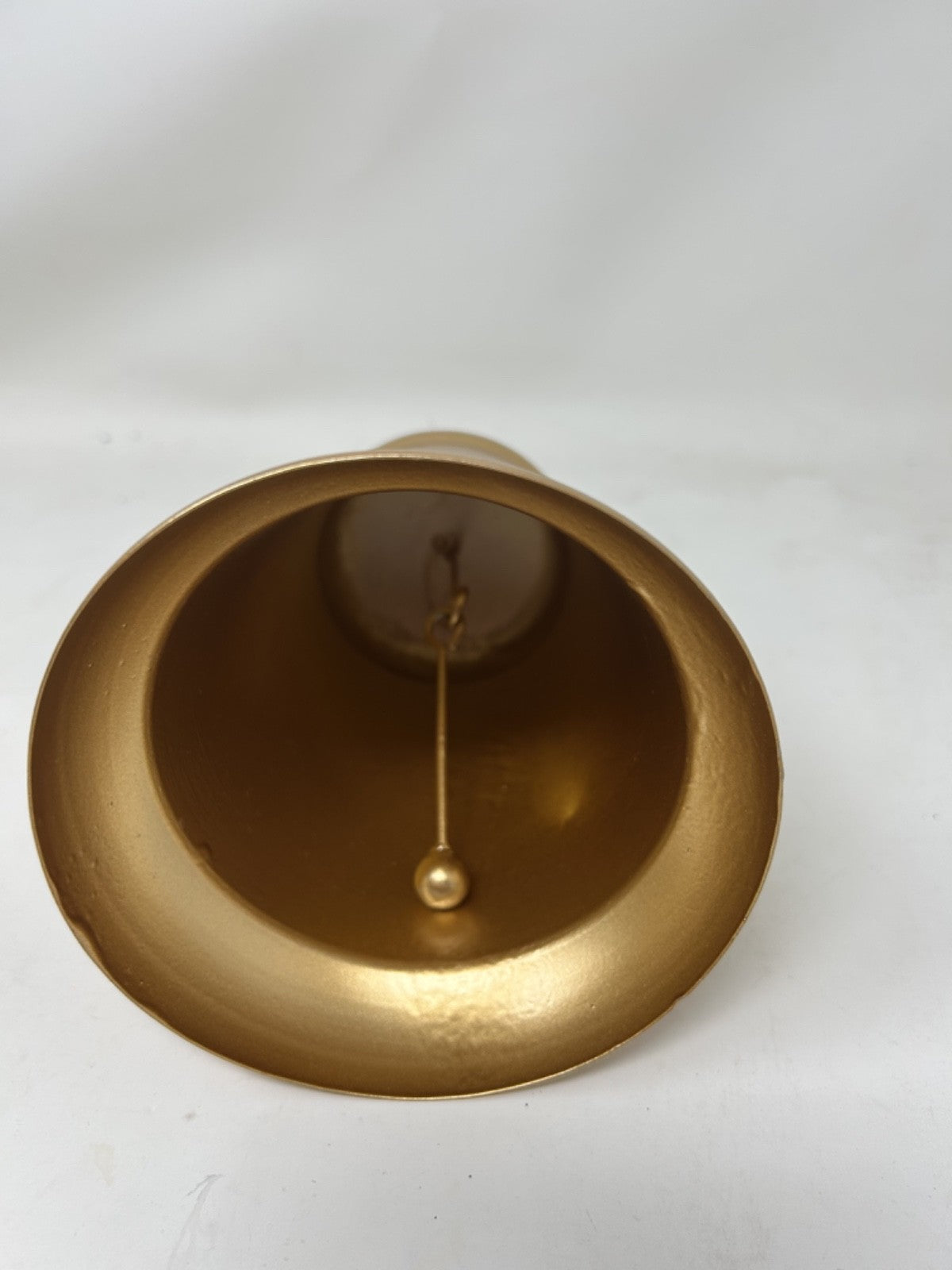 Gold Metal Bell Christmas Decoration 'Tis the Season to be Jolly' Message 19cm