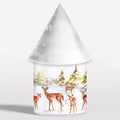 Christmas LED Light Up Deer Family Snow Scene Lantern Lamp Decoration 21cm High