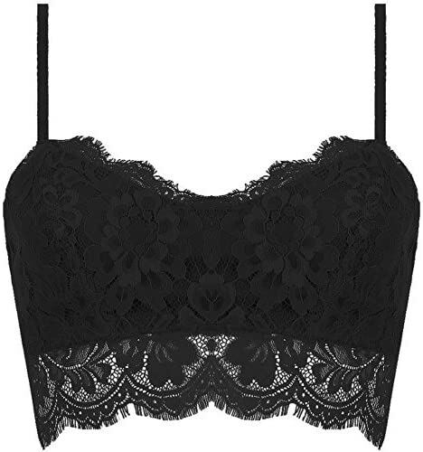 Choice 3 Colours Summer Beach Crop/Cropped Vest Top Eyelash Scalloped Lace 10-12