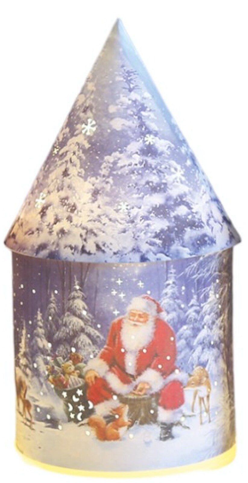 Choice of 4 Santa Claus Snowman Dogs Cats Christmas LED House Lantern 21cm