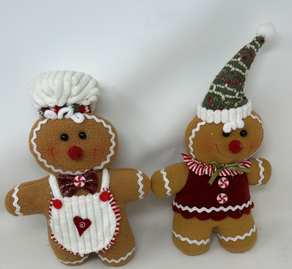 Choice 2 Designs Male or Female Gingerbread People with Weighted Feet SoftPlush