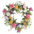 Realistic Artificial Floral Arrangement 50cm Dia Multicoloured Flowers Wreath