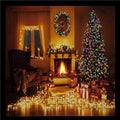 Fibre Optic Light up LED Canvas/Picture Christmas Tree Fireplace Wreath 40x60cm