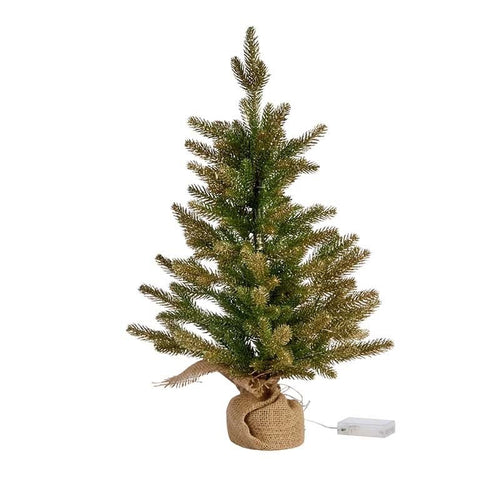 60cm Artificial 40 LED Light Up Sparkly Fir Christmas Tree Table Top Decoration