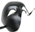 TOP QUALITY BLACK HALF FACE PHANTOM Venetian Masquerade Party Theatrical Mask