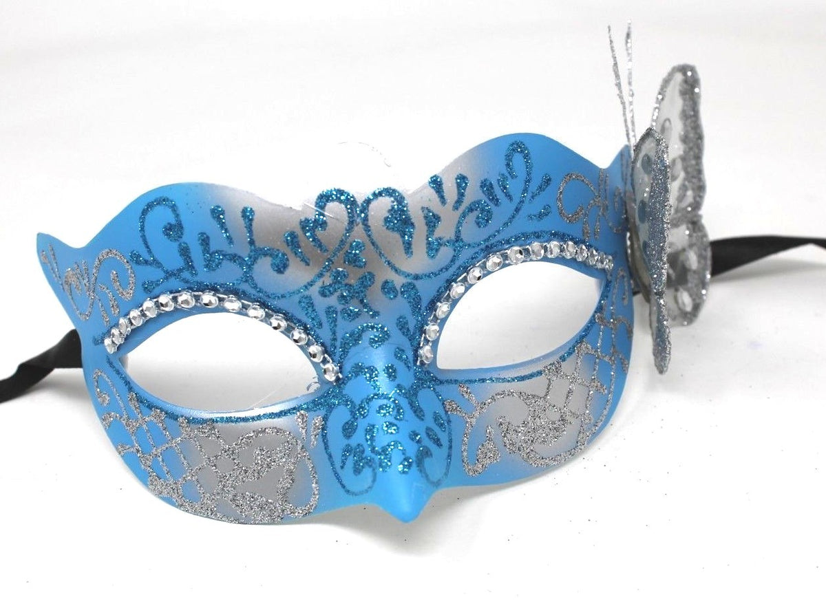 Silver And Blue  Venetian Masquerade Party Prom Carnival Eye Mask
