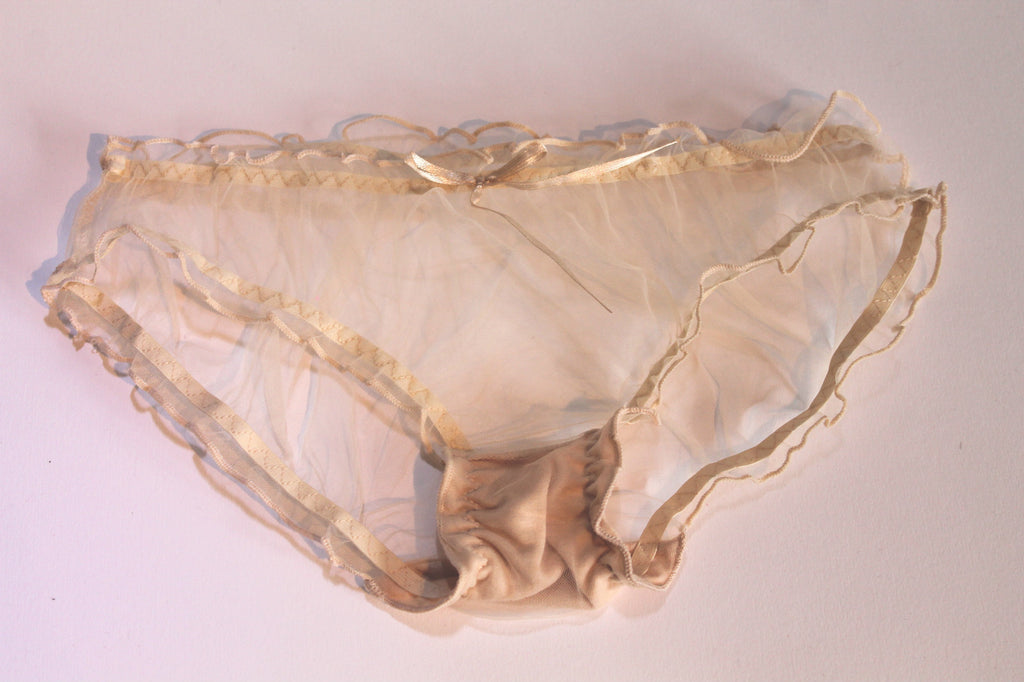 Ladies Sheer Mesh Transparent Net Sexy Knickers Panties Briefs Elasticated 8-12