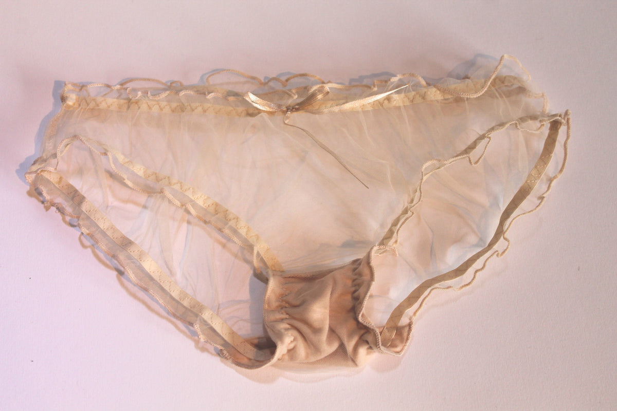Ladies Sheer Mesh Transparent Net Sexy Knickers Panties Briefs Elasticated 8-12