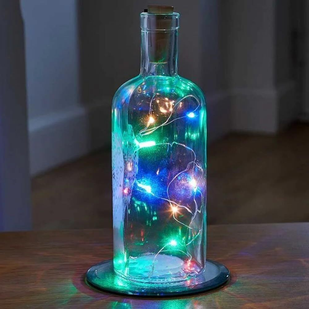 Bottle it! String Lights Choice of Multi-coloured or White 3 in Pack Decoration