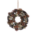30cm Diameter Festive Christmas Gift Wreath Silver Fir Cones Berries & Foliage