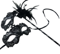 COUPLES SILVER & BLACK VENETIAN MASQUERADE PARTY CARNIVAL EYE BALL MASK ON STICK