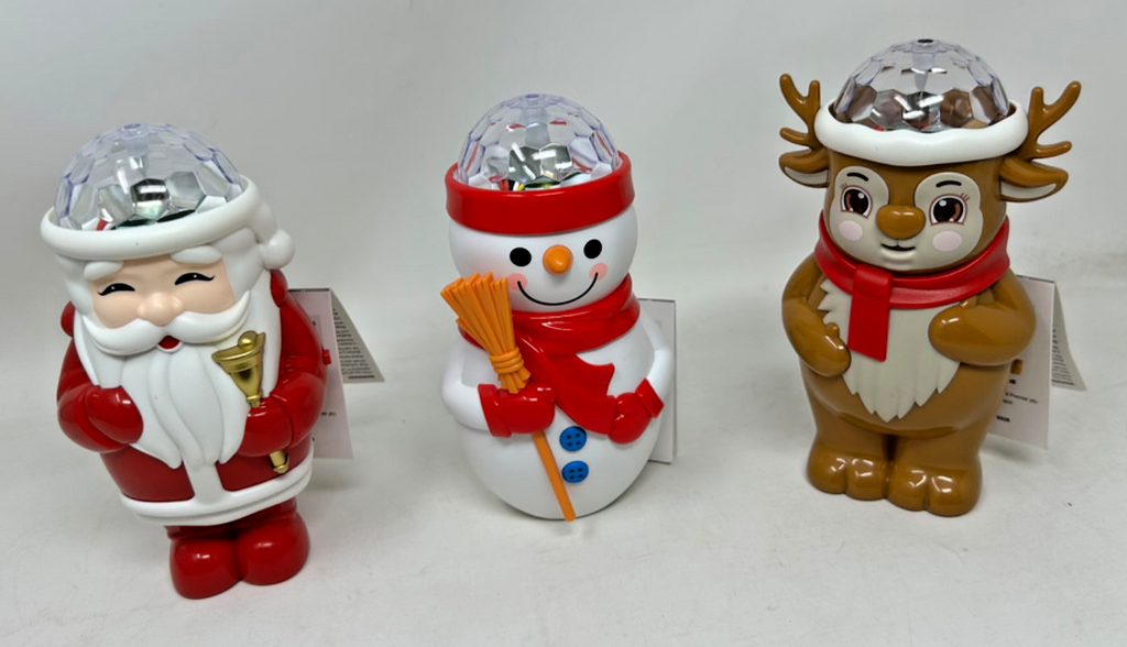 Choice of 3 Musical Projectors Santa Reindeer or Snowman Plays Jingle Bells