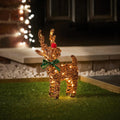 Indoor Outdoor Big Red Nose Reindeer 40 Warm White LEDs 37cm 9 Light Sequences