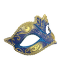 LADIES BLUE & GOLD STUNNING VENETIAN MASQUERADE PARTY CARNIVAL BALL EYE MASK