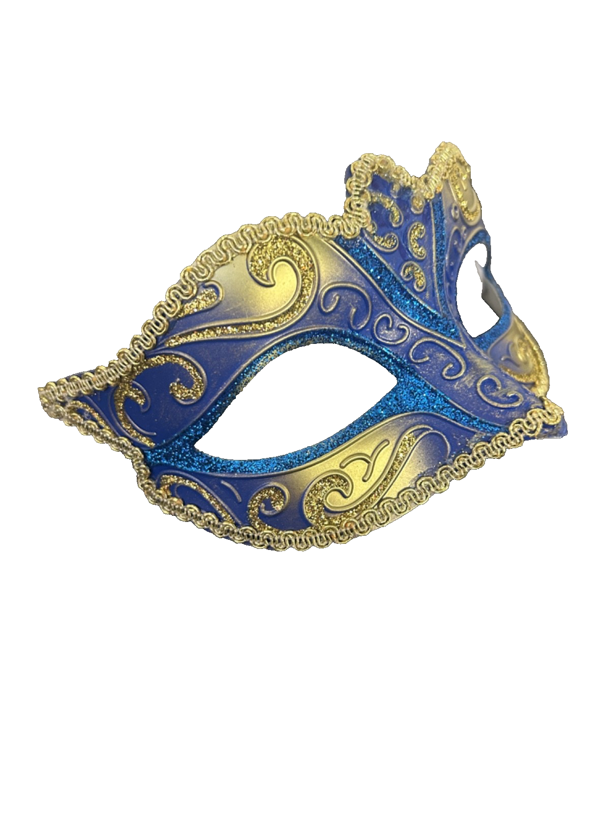 LADIES BLUE & GOLD STUNNING VENETIAN MASQUERADE PARTY CARNIVAL BALL EYE MASK