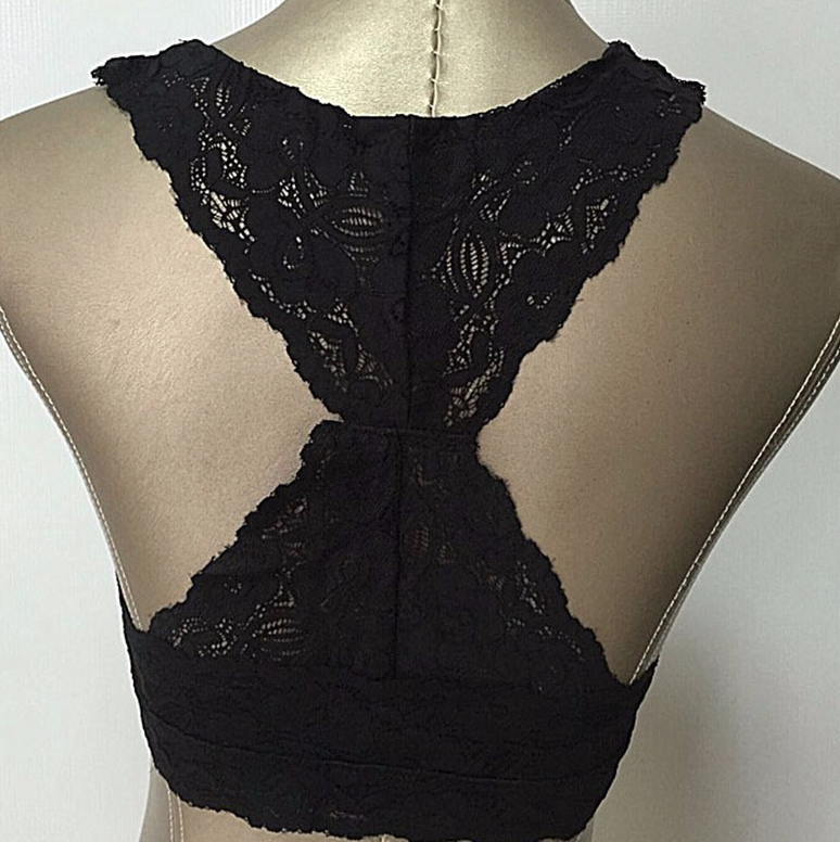 Choice of Black or White Lace Summer Beach Camisole Crop/Cropped Top Size 8-10