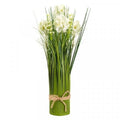 Artificial Decor Faux Flowers Fleurettes Bunch 32cm Hessian Ties Bouquet