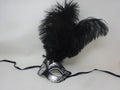 Stunning Black and Silver Assorted Ostrich Feather Masquerade Party Ball Prom Eye Mask with Diamontes