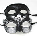 Black and Silver Diamonte Pair of Male and Female Couples Masquerade Masks