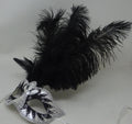 Black & Silver Long Black Feather Venetian Masquerade Prom Ball Eye Swan Lake Mask