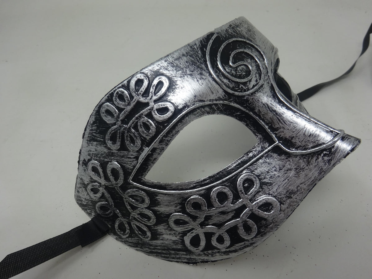 Mens Silver Greek Roman God Masquerade Party Ball Prom Eye Mask